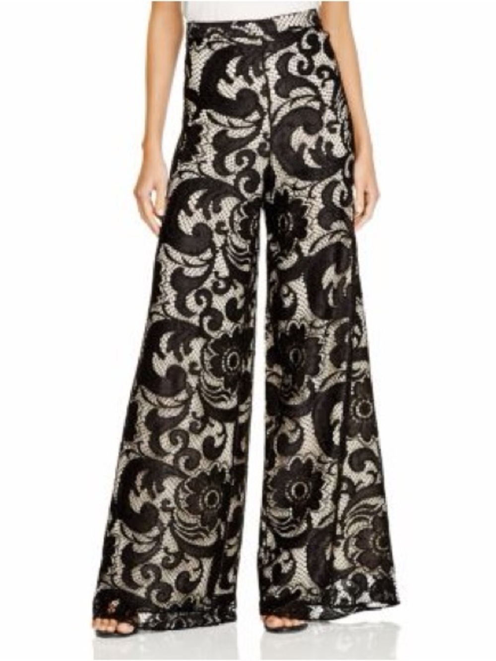 Alice + Olivia Wide Leg Lace Pants Whimsigoth Size 2